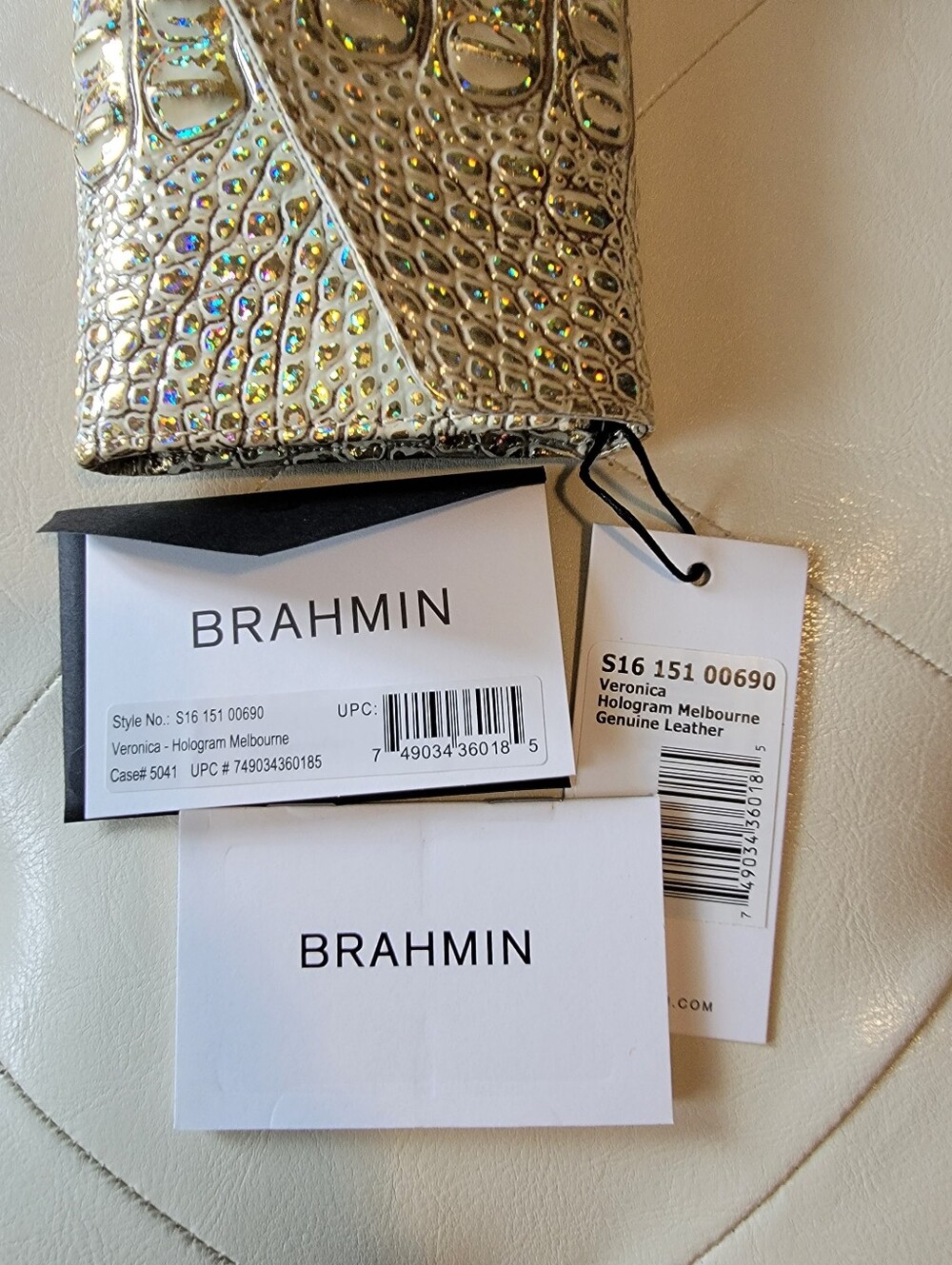 Brahmin Veronica Hologram Melbourne Leather Wallet NWT - Picture 6 of 6